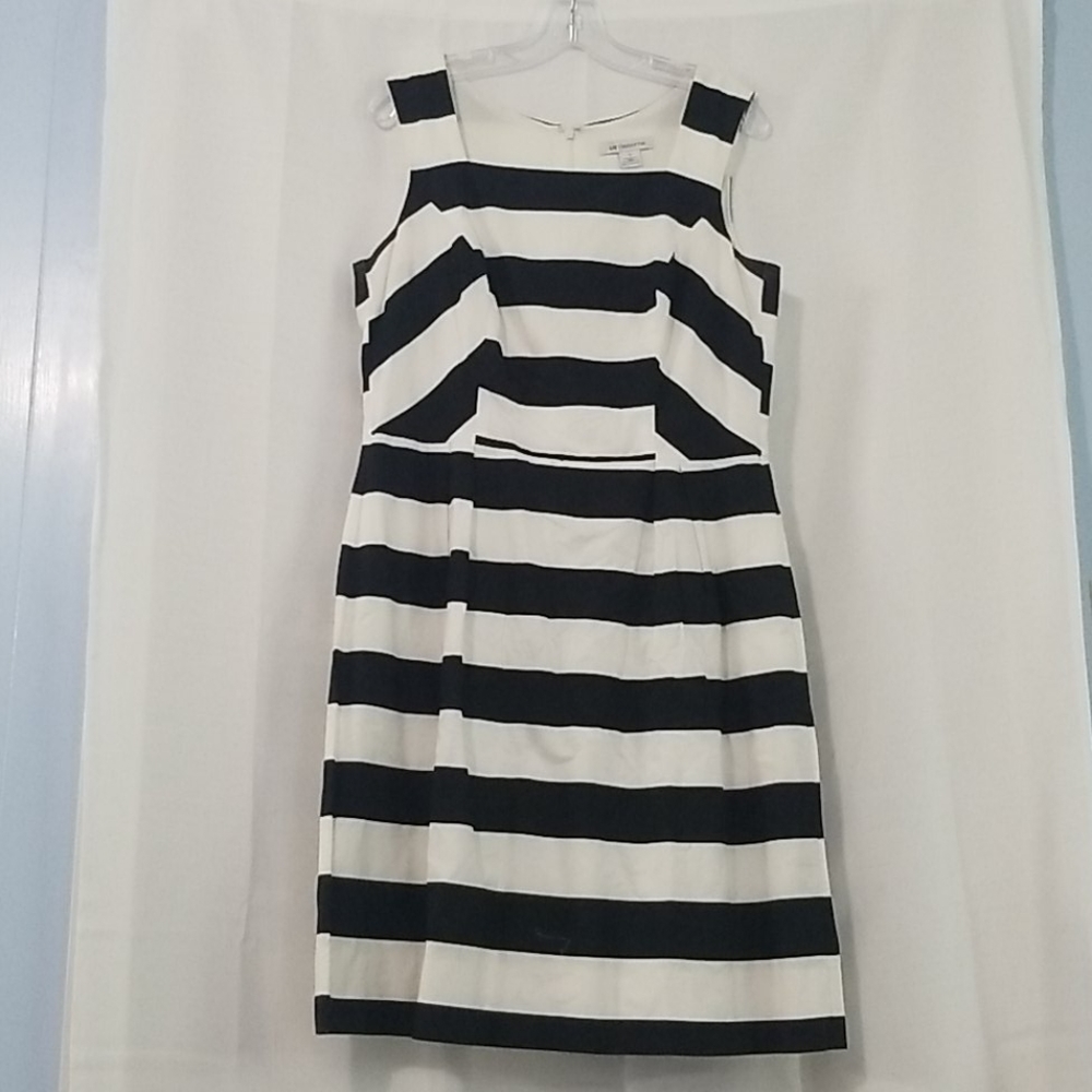 Liz Clairborne Sz 12 Sleevedress Dress Black&White
